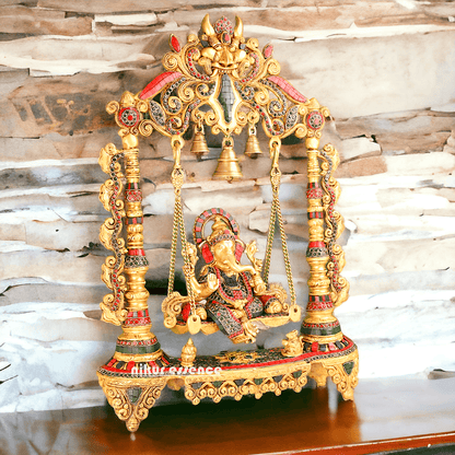 Brass Swing of Ganesha | Ganesha jhula -nikur essence Nikuressence