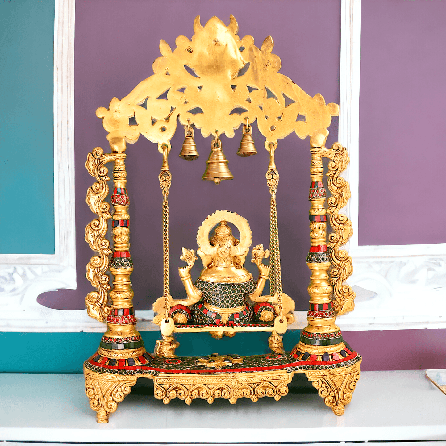 Brass Swing of Ganesha | Ganesha jhula -nikur essence Nikuressence