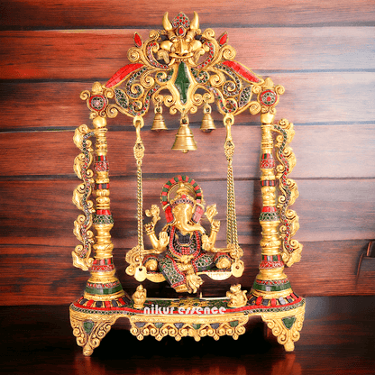 Brass Swing of Ganesha | Ganesha jhula -nikur essence Nikuressence