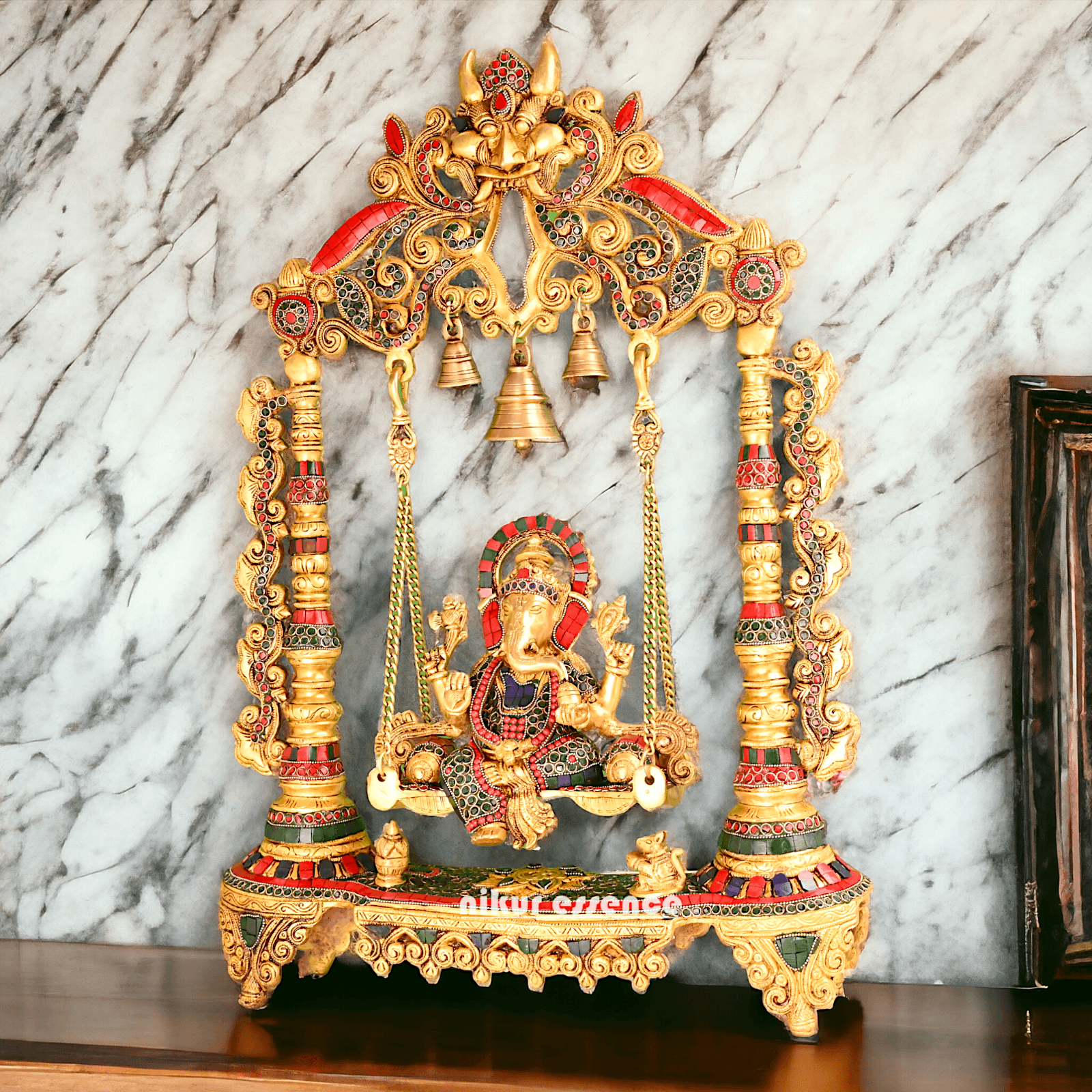 Brass Swing of Ganesha | Ganesha jhula -nikur essence Nikuressence