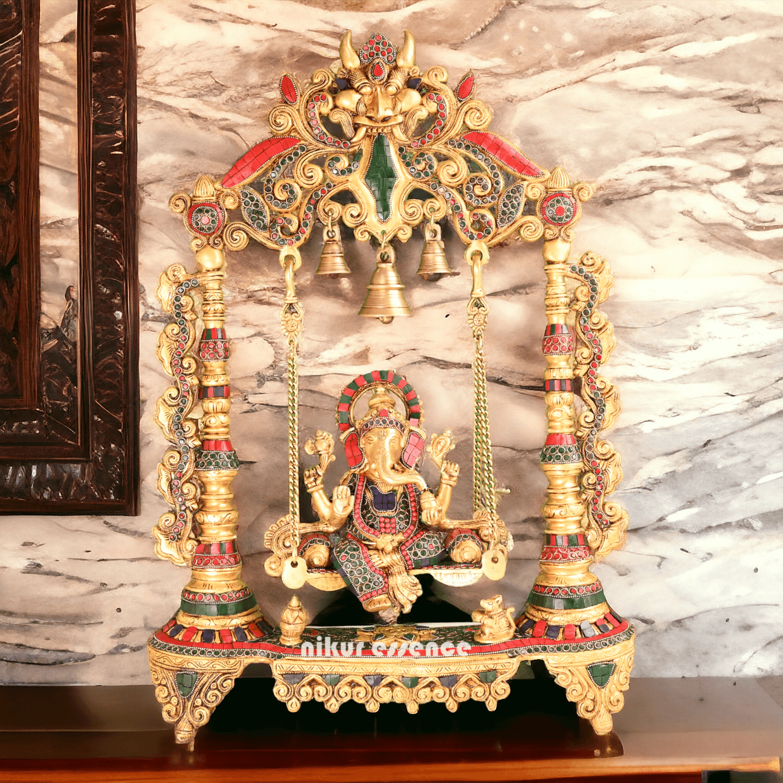 Brass Swing of Ganesha | Ganesha jhula -nikur essence Nikuressence