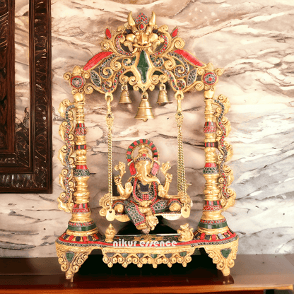 Brass Swing of Ganesha | Ganesha jhula -nikur essence Nikuressence