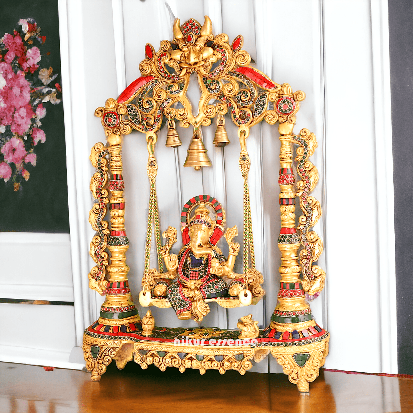 Brass Swing of Ganesha | Ganesha jhula -nikur essence Nikuressence