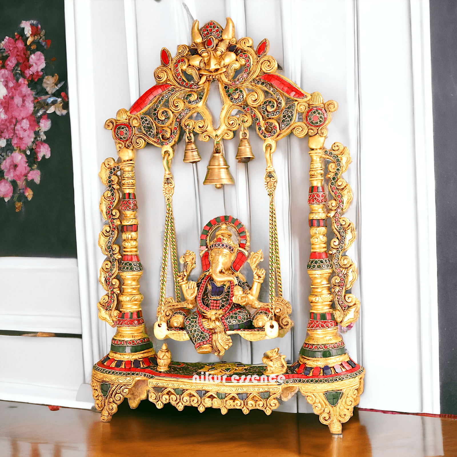 Brass Swing of Ganesha | Ganesha jhula -nikur essence Nikuressence