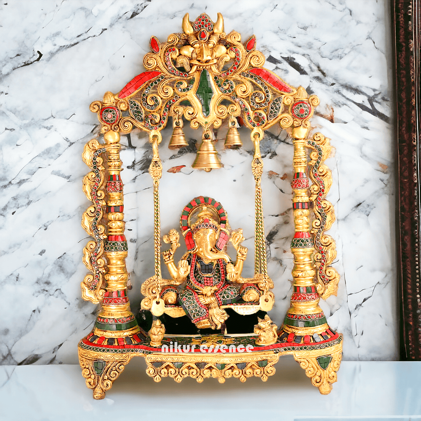 Brass Swing of Ganesha | Ganesha jhula -nikur essence Nikuressence