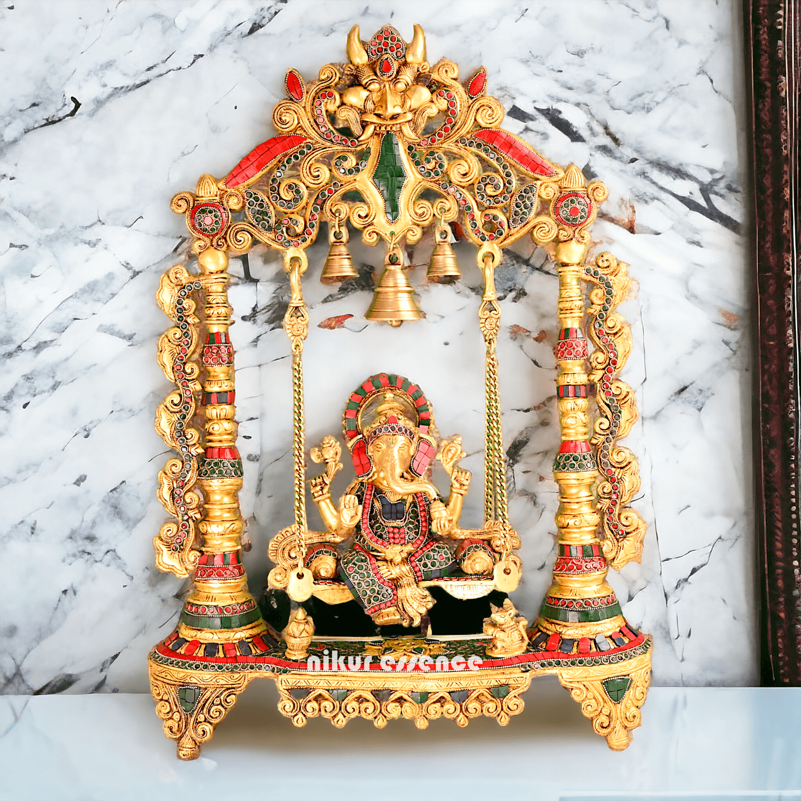 Brass Swing of Ganesha | Ganesha jhula -nikur essence Nikuressence