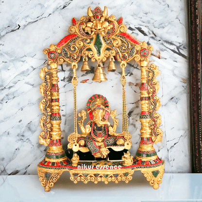 Brass Swing of Ganesha | Ganesha jhula -nikur essence Nikuressence