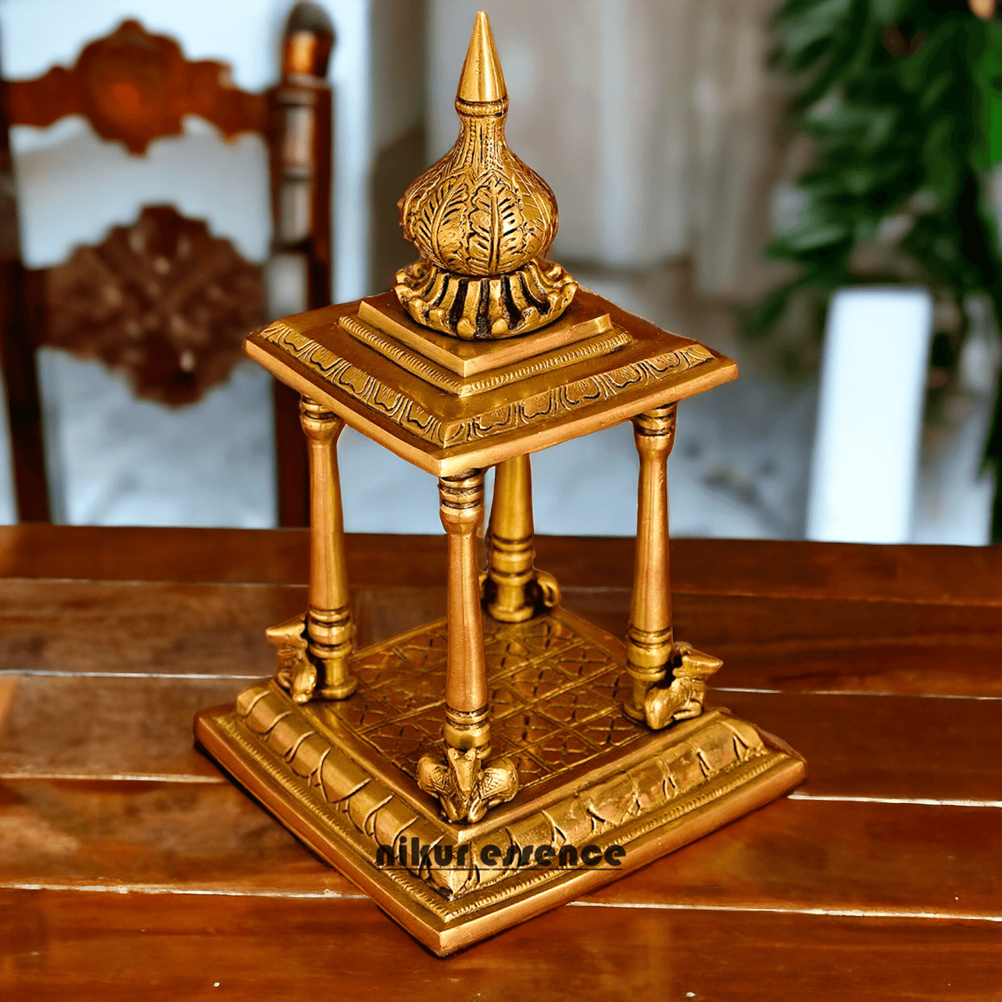 Online buy Brass Temple Deity Statue with Intricate Detailing and Sacred Aura Nikuressence