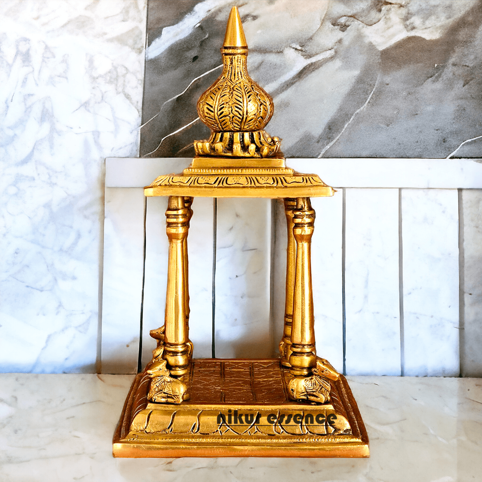 Online buy Brass Temple Deity Statue with Intricate Detailing and Sacred Aura Nikuressence