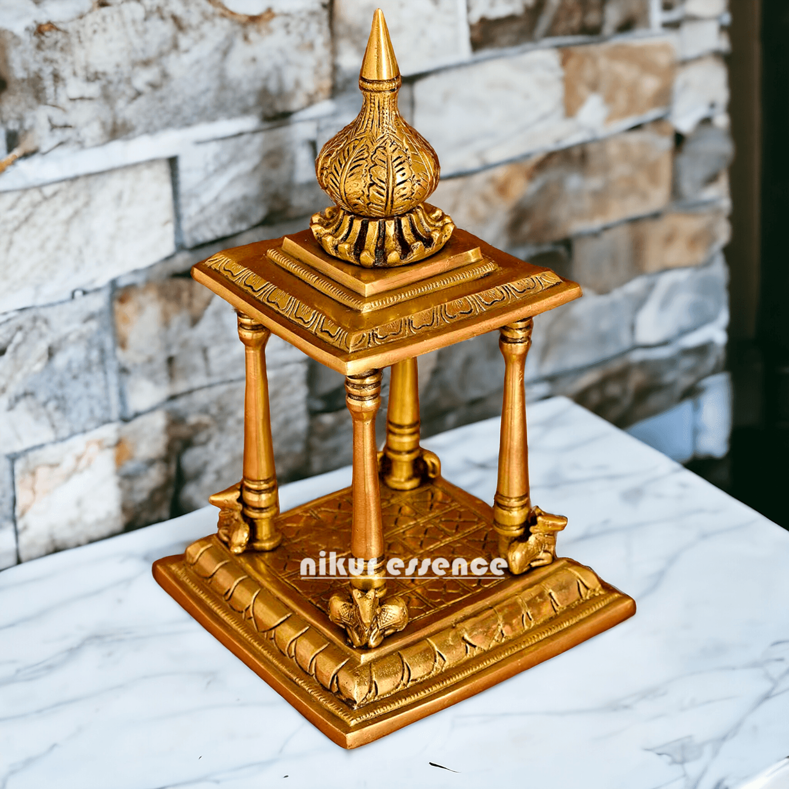 Online buy Brass Temple Deity Statue with Intricate Detailing and Sacred Aura Nikuressence