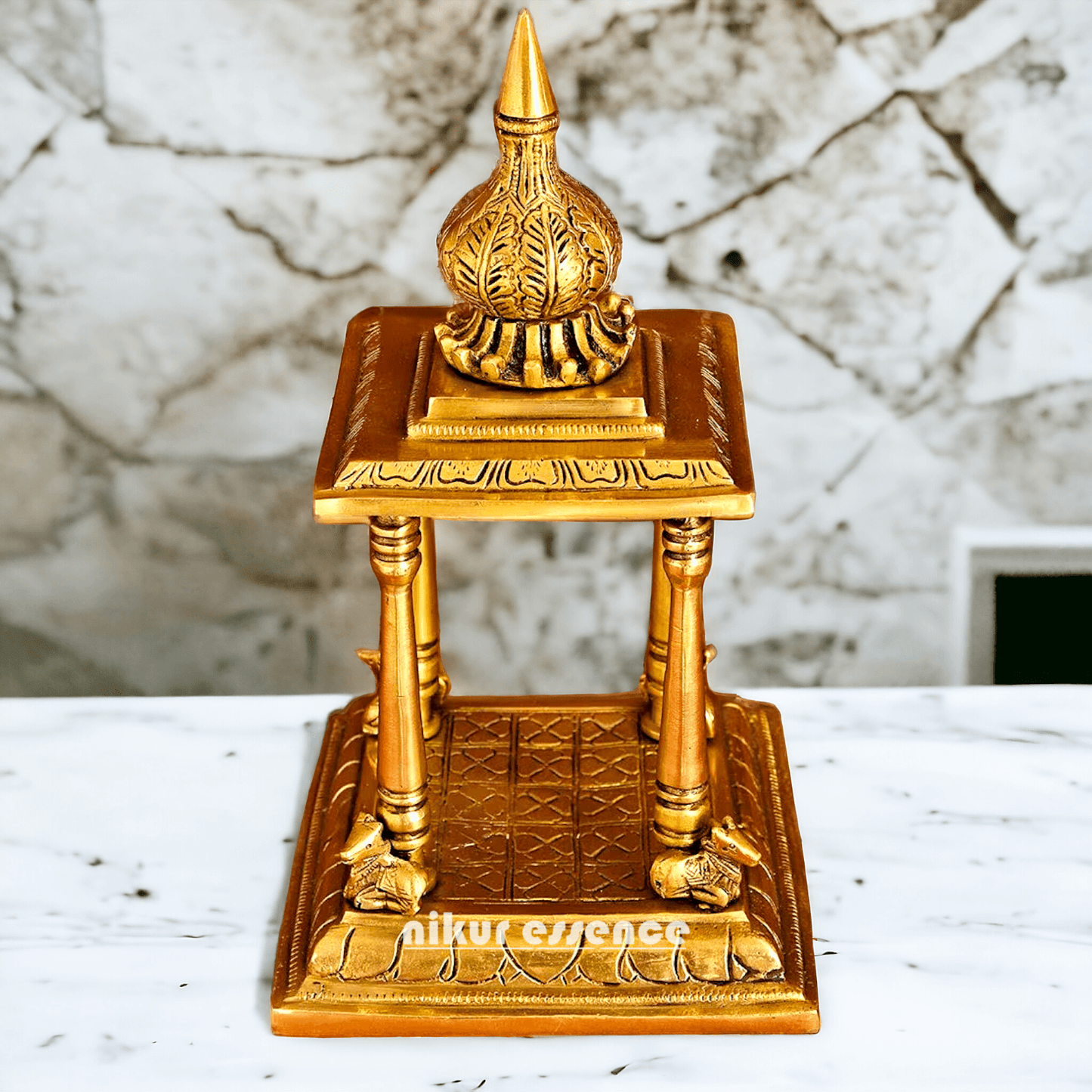 Online buy Brass Temple Deity Statue with Intricate Detailing and Sacred Aura Nikuressence