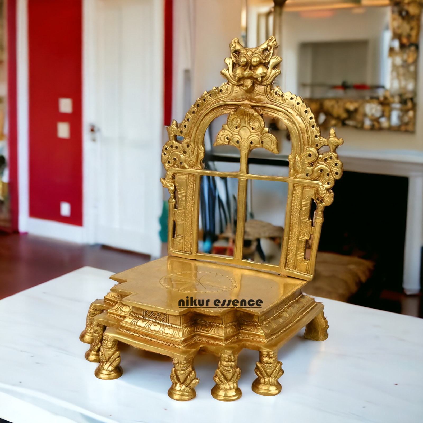 Pure Brass Throne by Nikur Essence - 30.5 cm Height Nikuressence