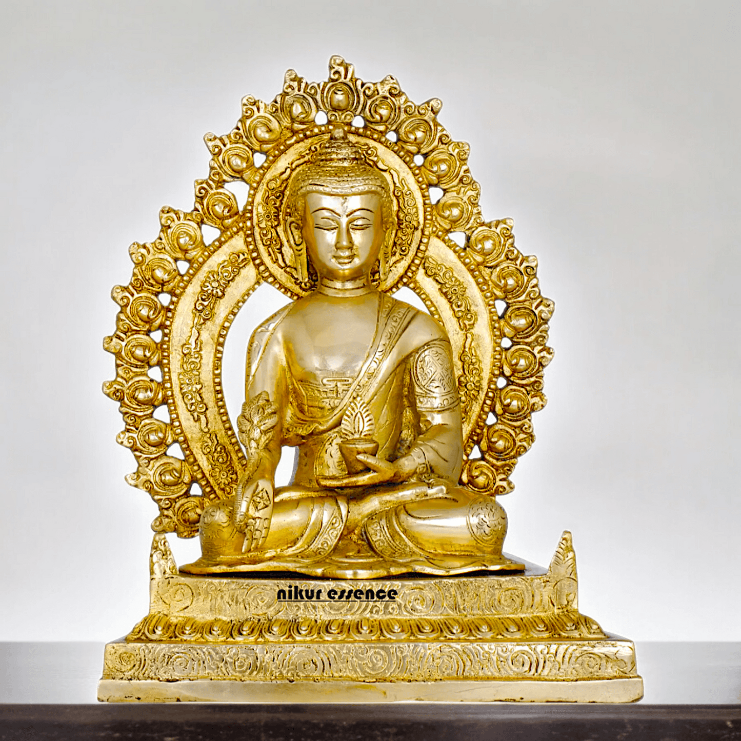 Buy 29 cm Solid Brass Tibetan Buddhist Medicine Buddha Statue for home Nikuressence