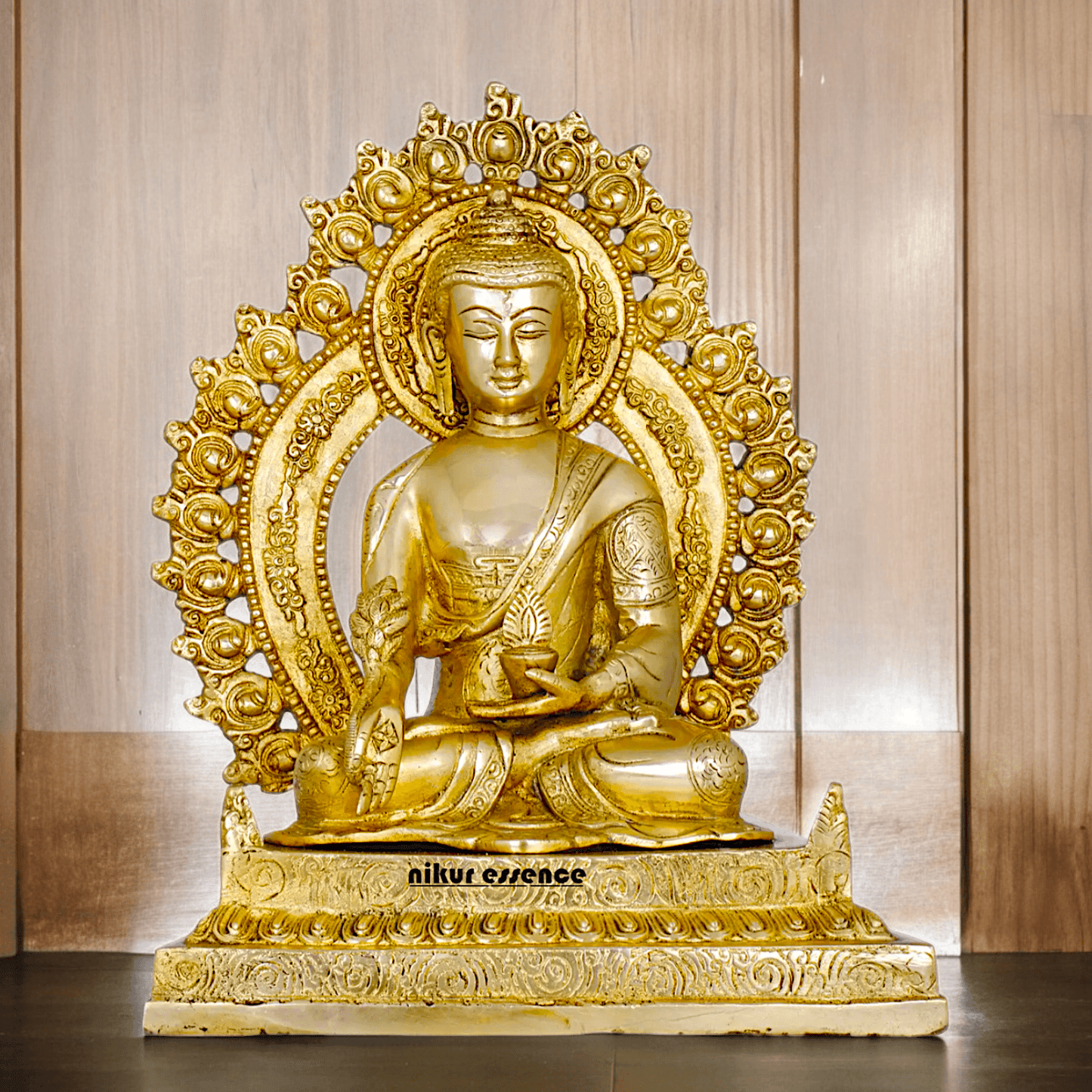 Buy 29 cm Solid Brass Tibetan Buddhist Medicine Buddha Statue for home Nikuressence