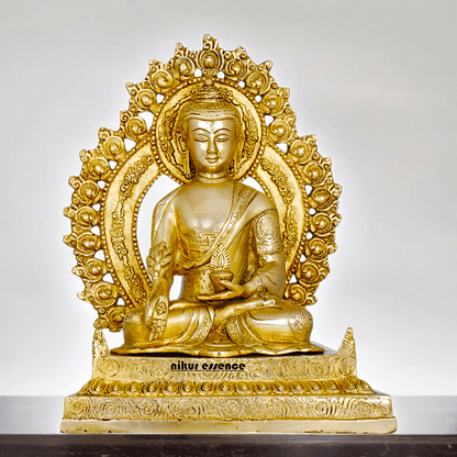 Buy 29 cm Solid Brass Tibetan Buddhist Medicine Buddha Statue for home Nikuressence