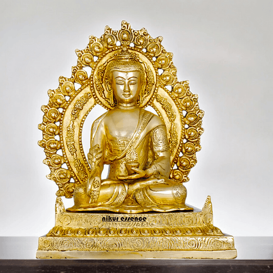 Buy 29 cm Solid Brass Tibetan Buddhist Medicine Buddha Statue for home Nikuressence