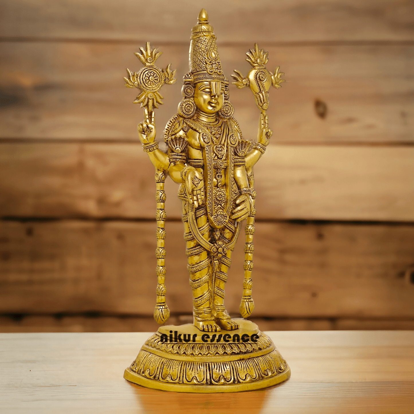 Brass Tirupati Balaji Idol - Revered Hindu Deity Sculpture for Home Decor and Worship Nikuressence