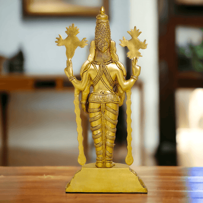 Brass Tirupati Balaji Idol - Revered Hindu Deity Sculpture for Home Decor and Worship Nikuressence
