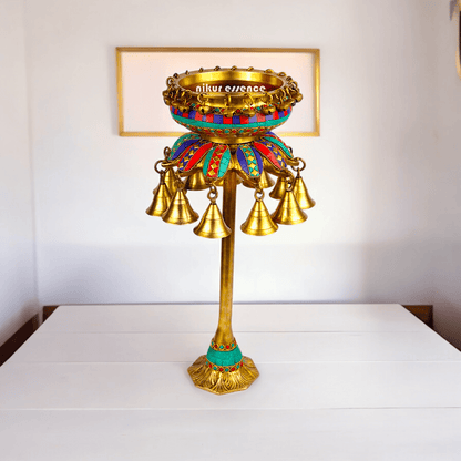 Buy online 40 cm Brass Urli - Traditional Ethnic Decorative Bowl Nikuressence