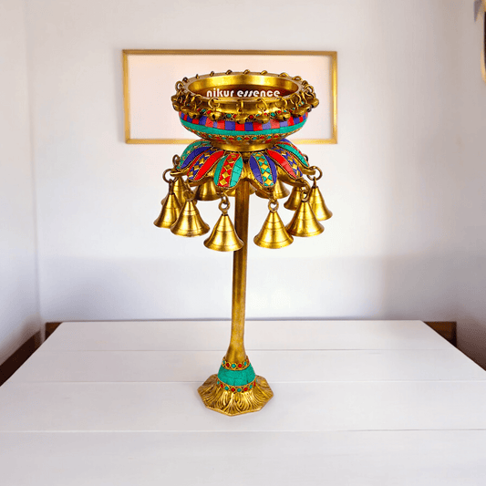 Buy online 40 cm Brass Urli - Traditional Ethnic Decorative Bowl Nikuressence