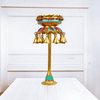 Buy online 40 cm Brass Urli - Traditional Ethnic Decorative Bowl Nikuressence