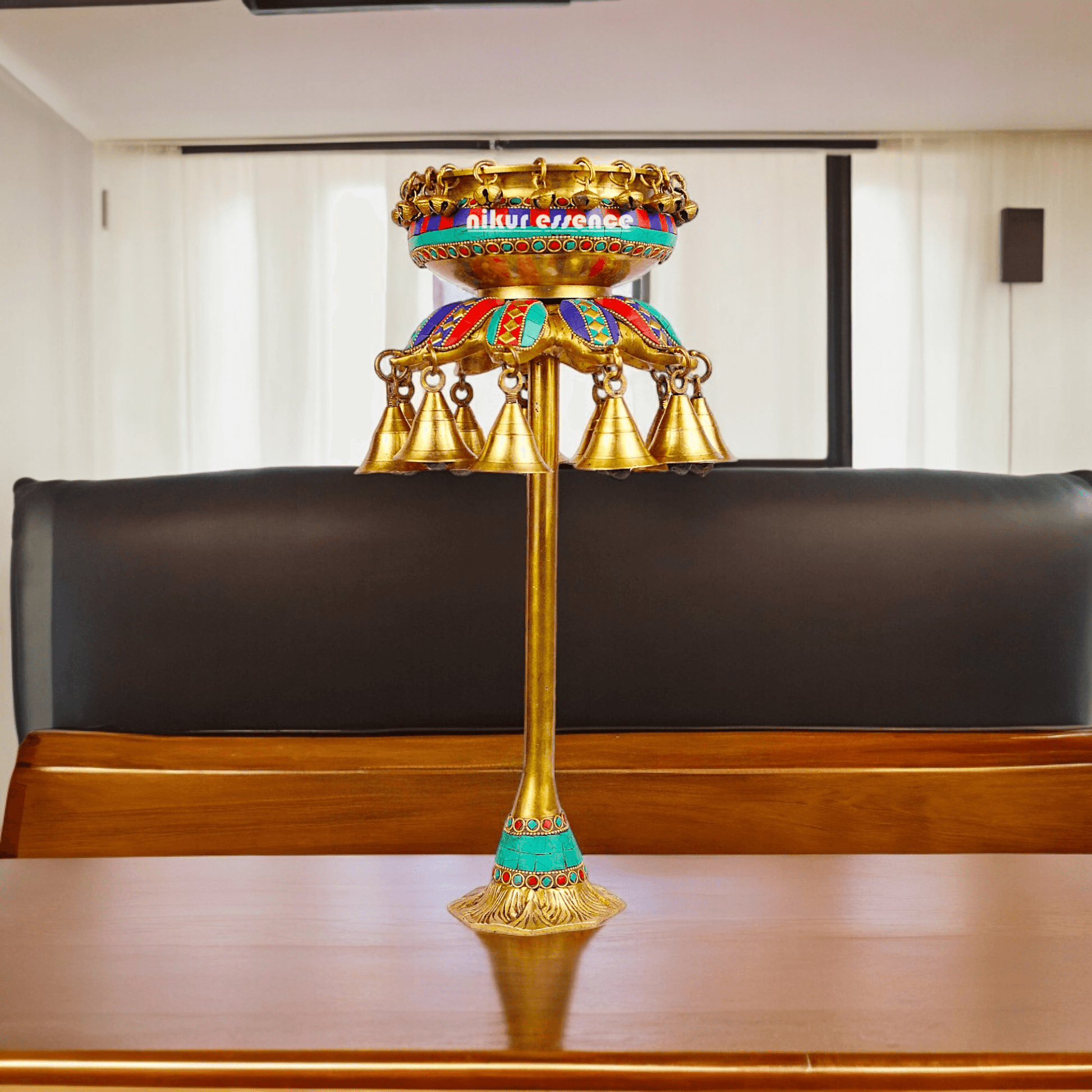 Buy online 40 cm Brass Urli - Traditional Ethnic Decorative Bowl Nikuressence