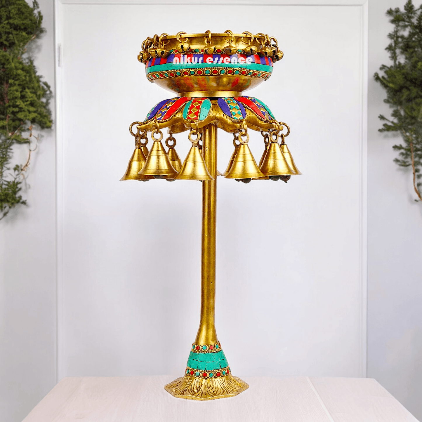 Buy online 40 cm Brass Urli - Traditional Ethnic Decorative Bowl Nikuressence