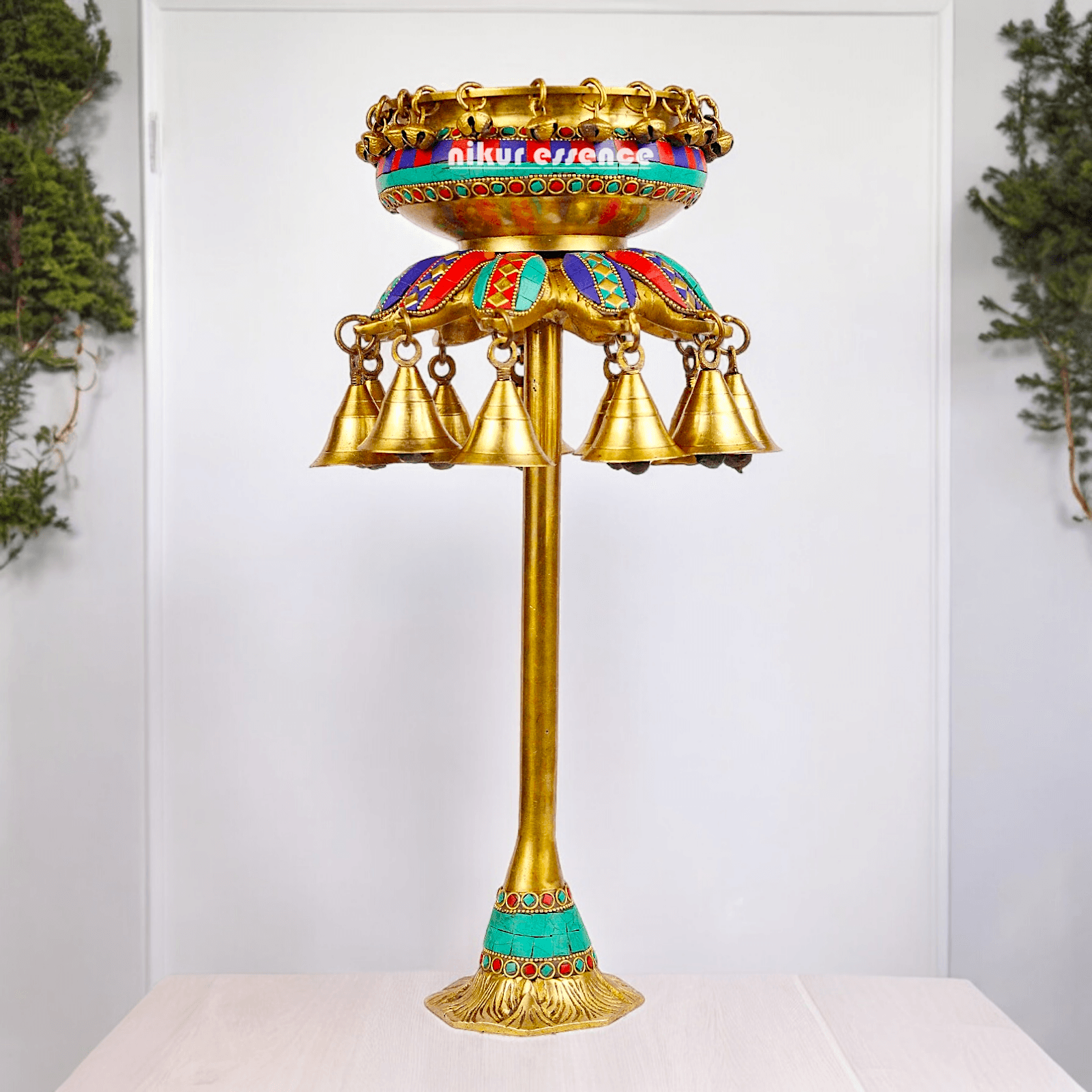 Buy online 40 cm Brass Urli - Traditional Ethnic Decorative Bowl Nikuressence