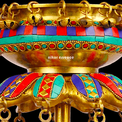 Buy online 40 cm Brass Urli - Traditional Ethnic Decorative Bowl Nikuressence