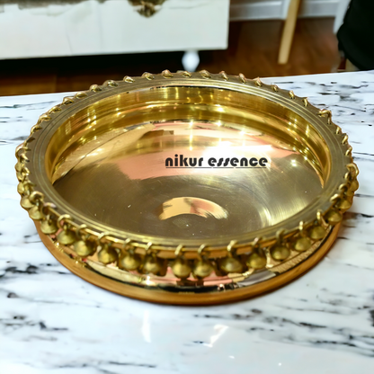 Buy Brass Urli Bowl with Decorative Bells Nikuressence