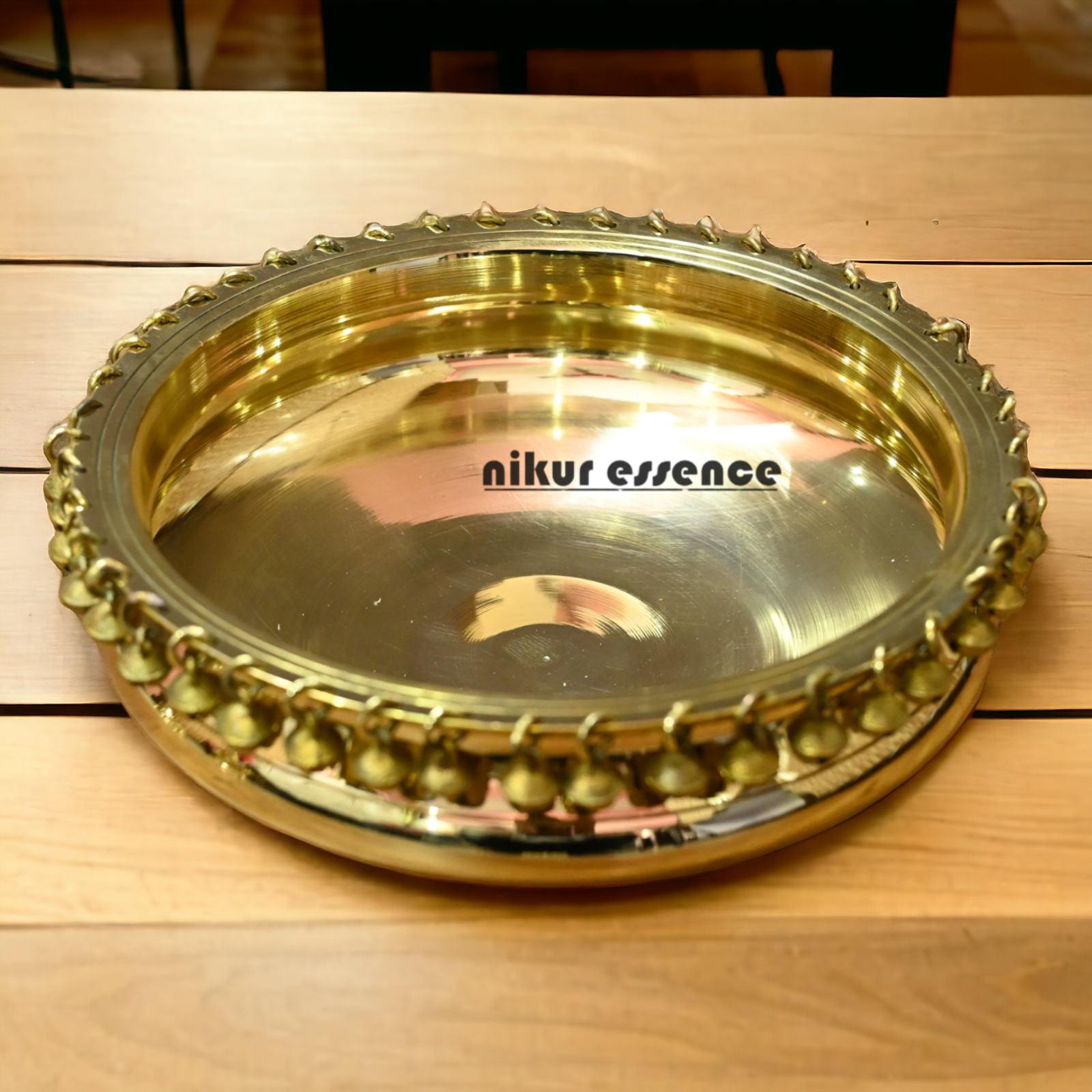 Buy Brass Urli Bowl with Decorative Bells Nikuressence