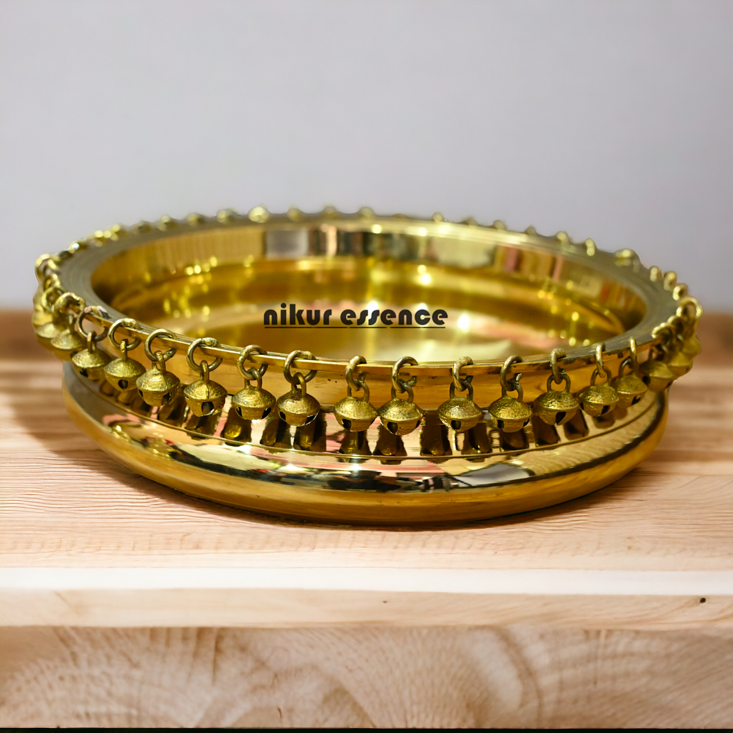 Buy Brass Urli Bowl with Decorative Bells Nikuressence