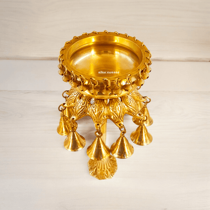 Buy online 40 cm Brass Traditional Urli Vessel – Handcrafted Decorative Bowl for Festive Occasions Nikuressence