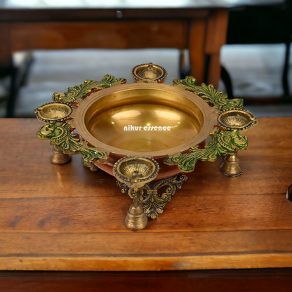 Buy Brass Urli with Bells by Nikur Essence - 34.5 cm Nikuressence