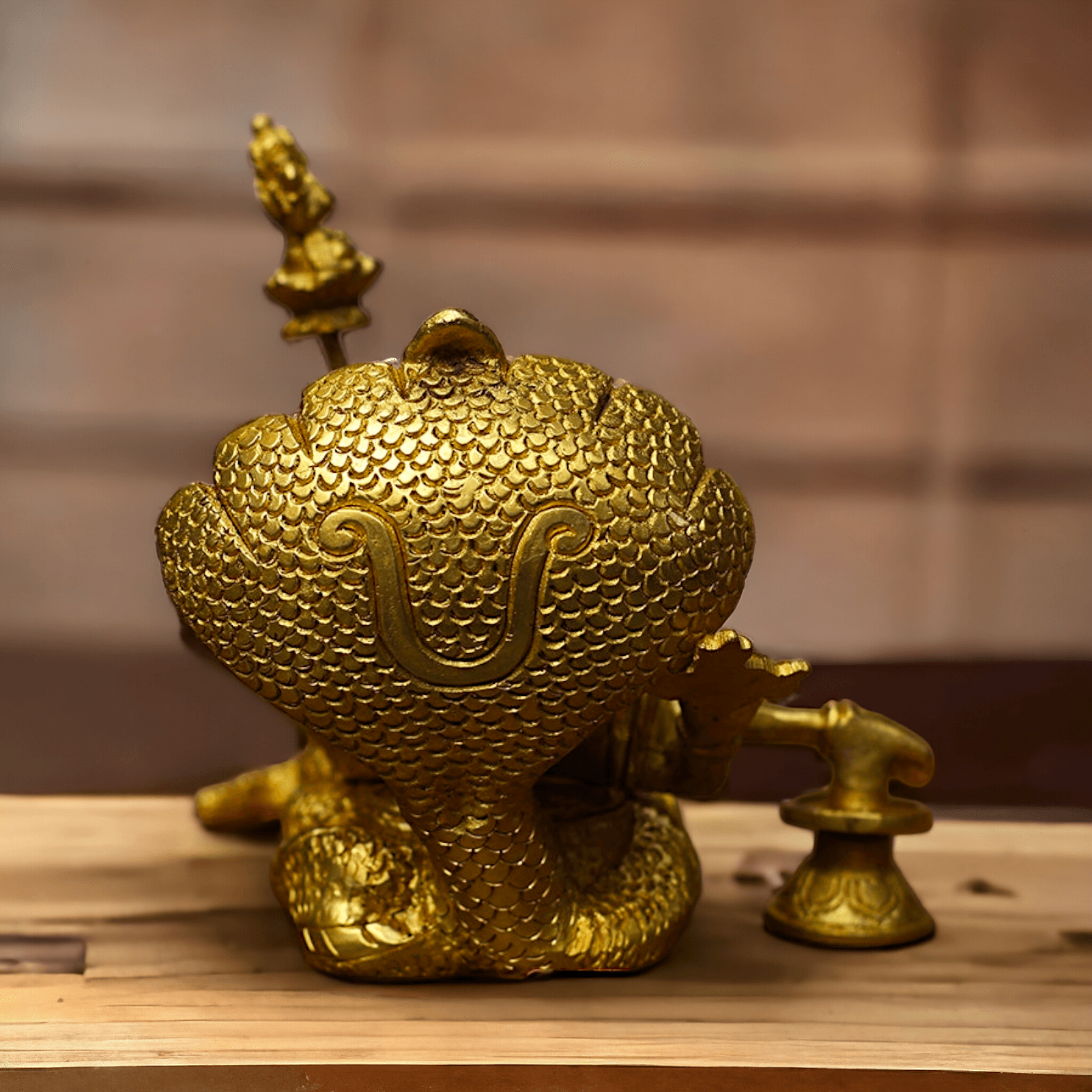 Buy Brass Vishnu Narayan Ananta Shayana with Brahma Figurine – 7.5 Inches Tall Nikuressence