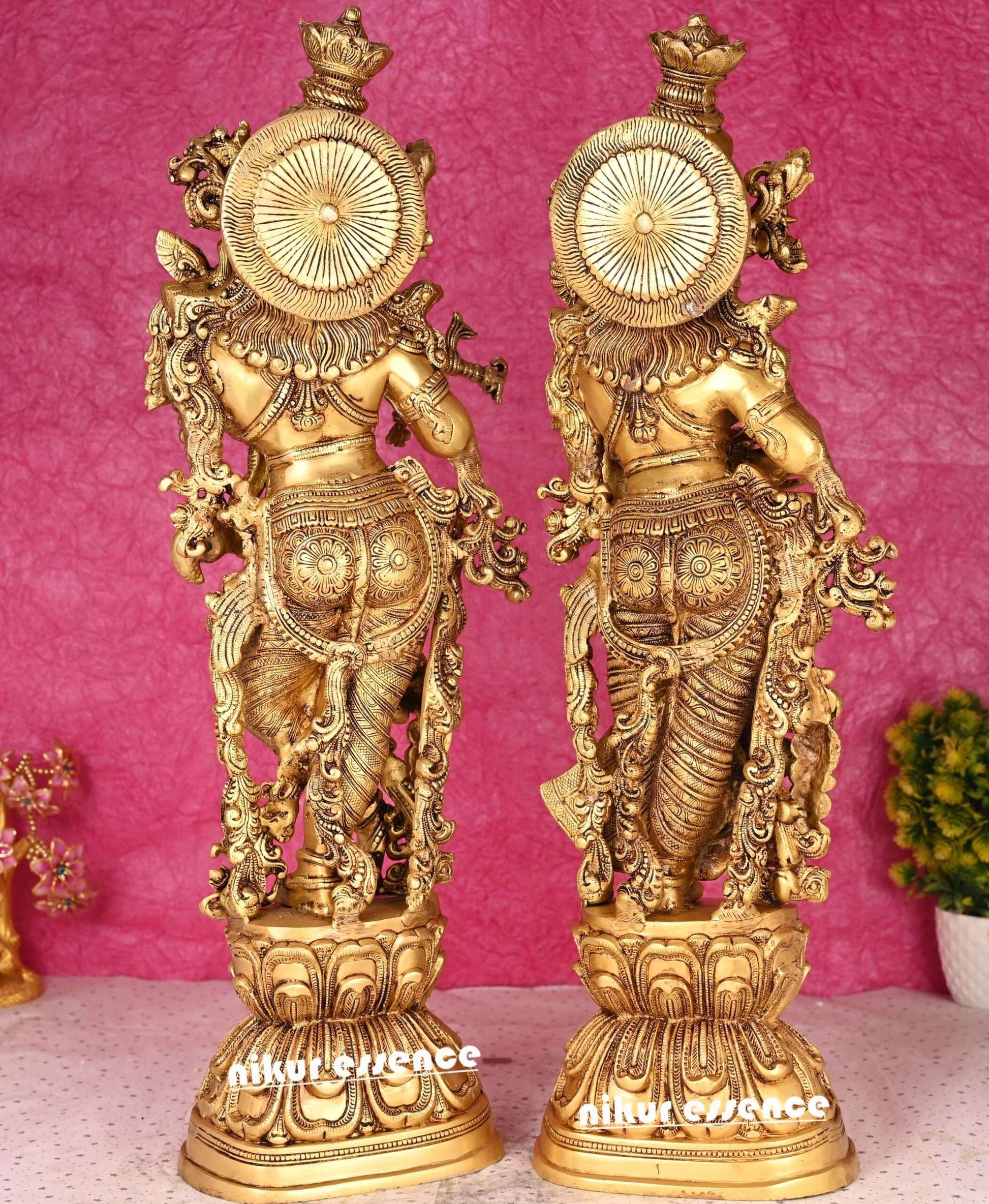 Buy Brass krishna Radha flute Nikur Essence - 29 Inch Nikuressence