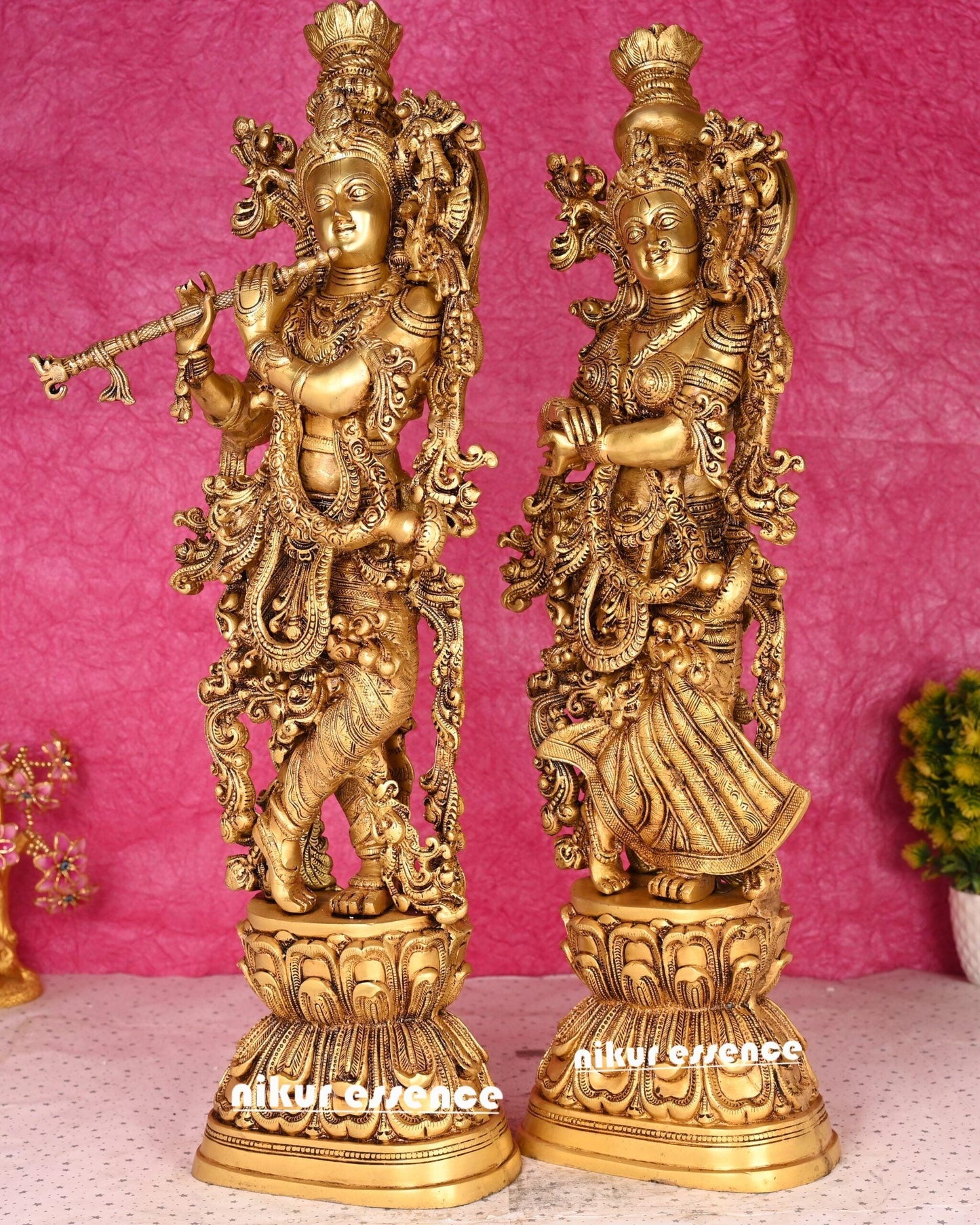 Buy Brass krishna Radha flute Nikur Essence - 29 Inch Nikuressence