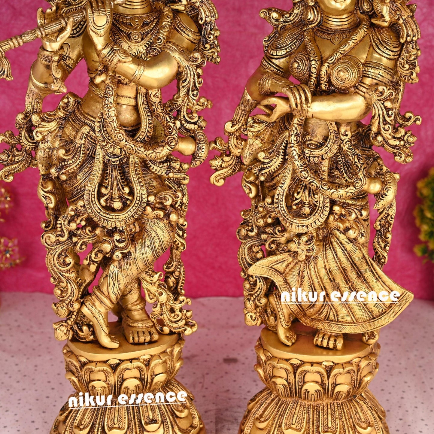 Buy Brass krishna Radha flute Nikur Essence - 29 Inch Nikuressence