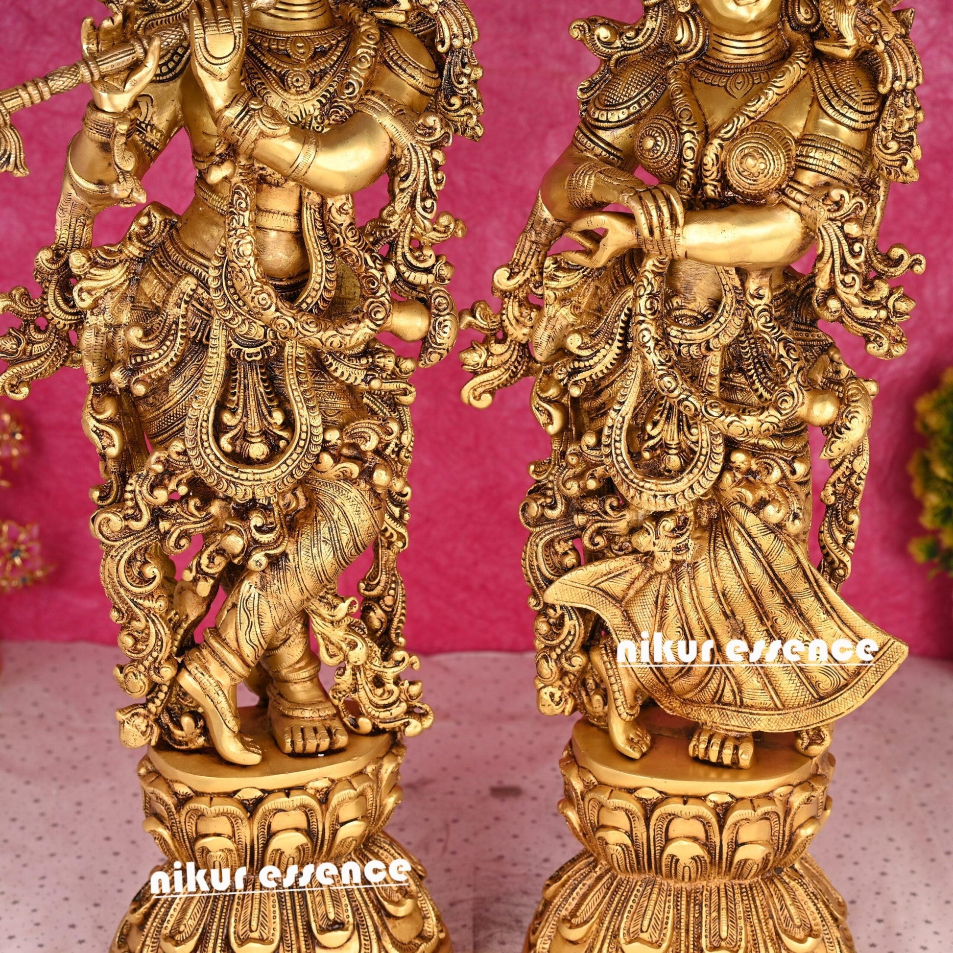 Buy Brass krishna Radha flute Nikur Essence - 29 Inch Nikuressence