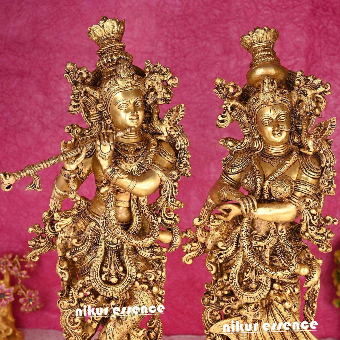 Buy Brass krishna Radha flute Nikur Essence - 29 Inch Nikuressence