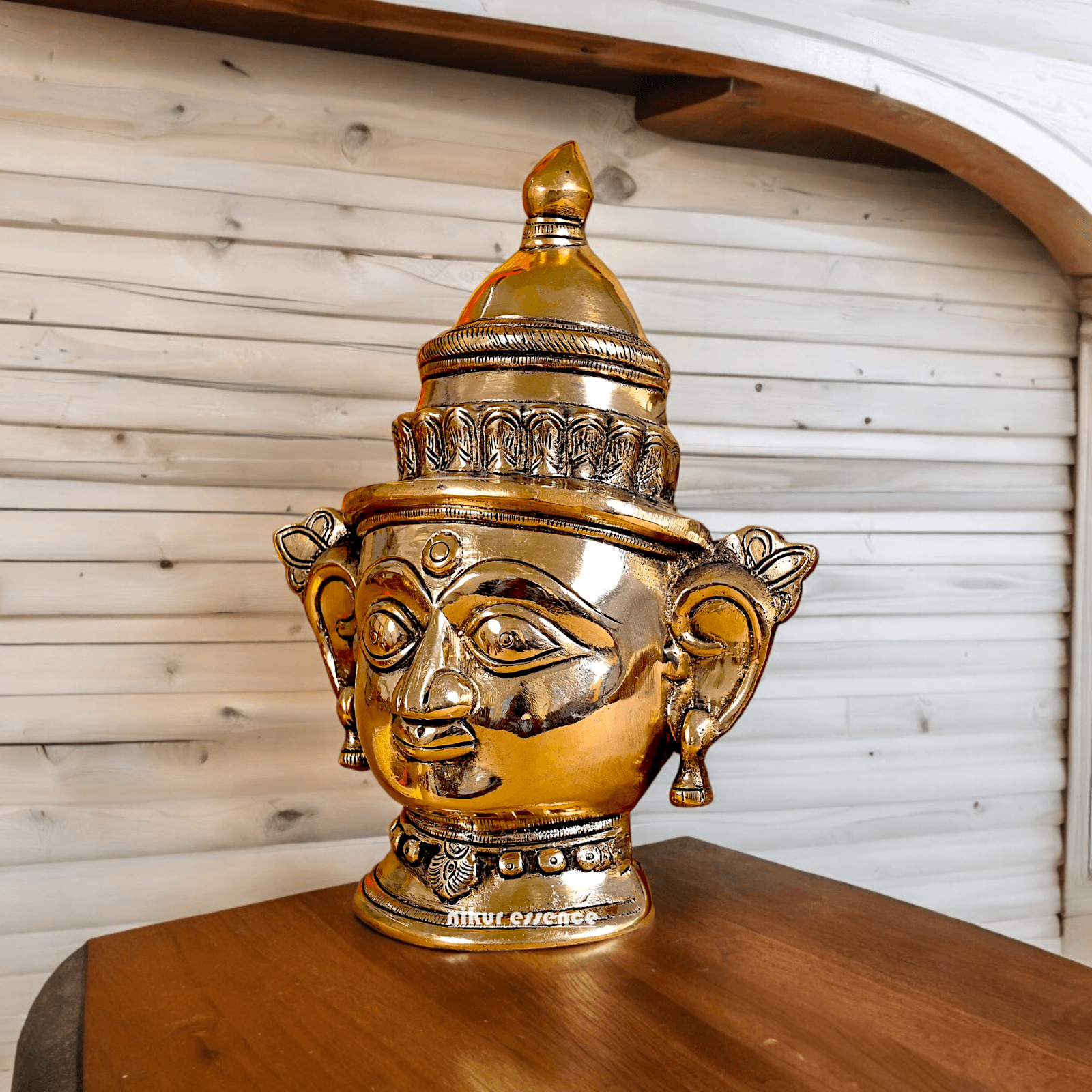 Pure Brass mukhlingham of goddess Parvati by Nikur Essence - 22 cm Nikuressence