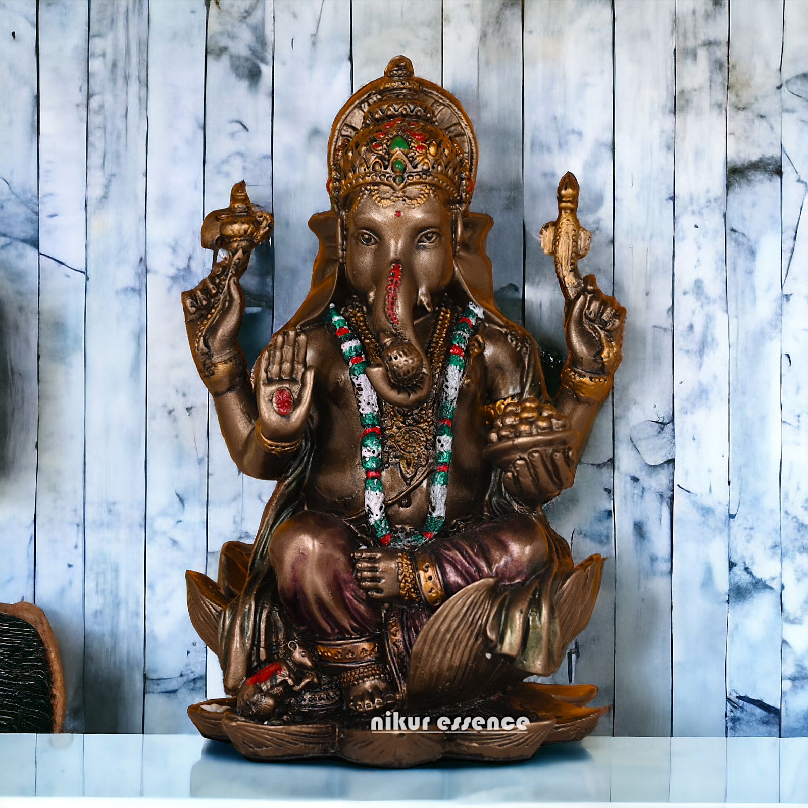 Buy Bronze Ganesh idol -7 inches Nikuressence