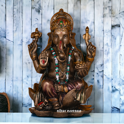 Buy Bronze Ganesh idol -7 inches Nikuressence