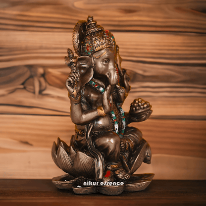 Buy Bronze Ganesh idol -7 inches Nikuressence