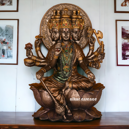 Bronze Gayatri Statue 26 CM in Bonded - Symbol of Divine Radiance and Spiritual Enlightenment Nikuressence