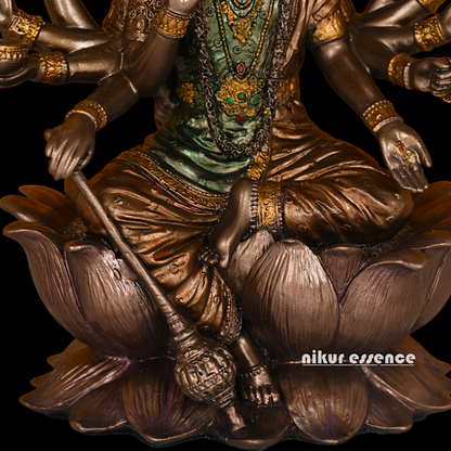 Bronze Gayatri Statue 26 CM in Bonded - Symbol of Divine Radiance and Spiritual Enlightenment Nikuressence