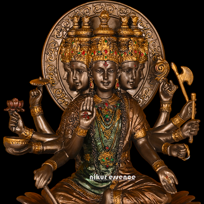 Bronze Gayatri Statue 26 CM in Bonded - Symbol of Divine Radiance and Spiritual Enlightenment Nikuressence