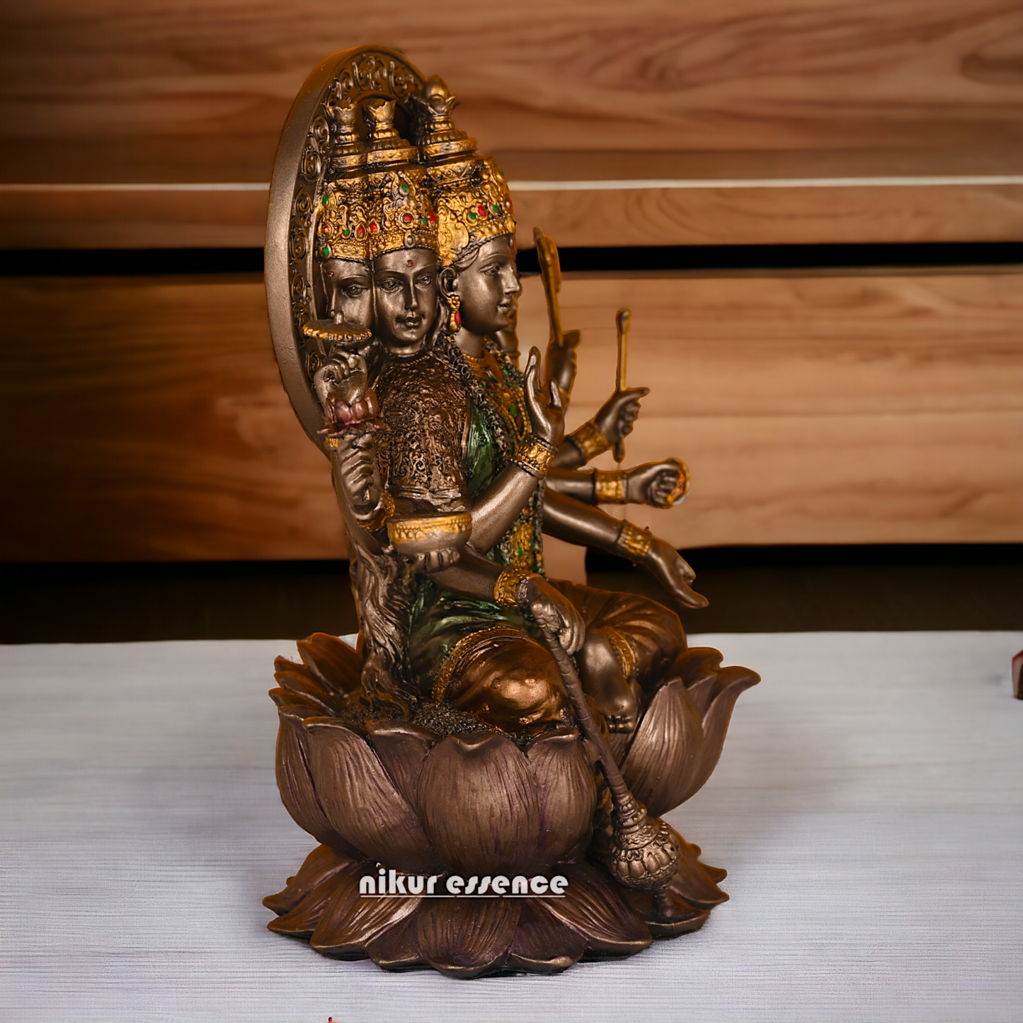 Bronze Gayatri Statue 26 CM in Bonded - Symbol of Divine Radiance and Spiritual Enlightenment Nikuressence
