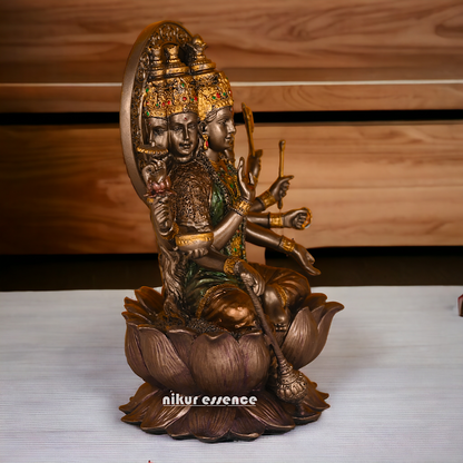 Bronze Gayatri Statue 26 CM in Bonded - Symbol of Divine Radiance and Spiritual Enlightenment Nikuressence