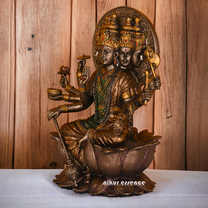 Bronze Gayatri Statue 26 CM in Bonded - Symbol of Divine Radiance and Spiritual Enlightenment Nikuressence